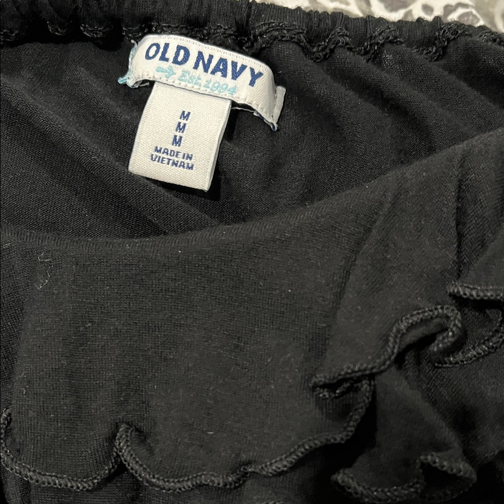 Old Navy Black Ruffle Halter Strap Top - Picture 3 of 4